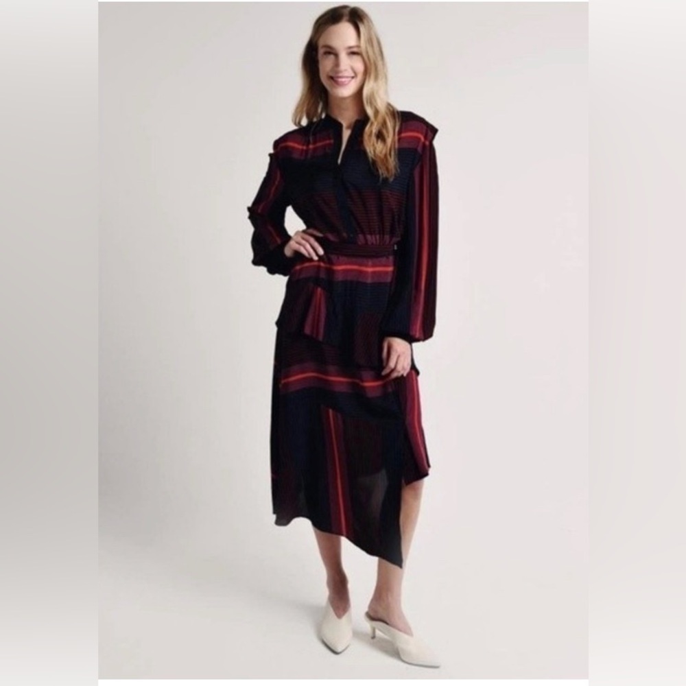 Striped Asymmetrical dress - Joie